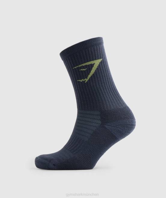 grün/grau/blau Zubehör Gymshark unisex Crew-Socken 3er-Pack 04P81099