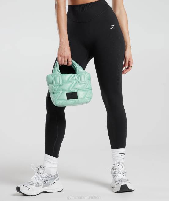 Frostblaugrün Zubehör Gymshark unisex Gesteppte Mini-Tasche 04P81080