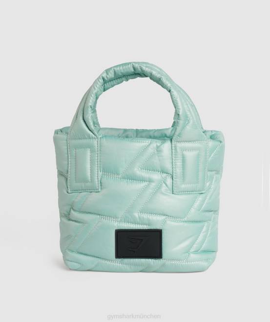 Frostblaugrün Zubehör Gymshark unisex Gesteppte Mini-Tasche 04P81080